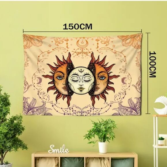 CONSTELLATION Sun Moon stars tapestry boho vibes mandala - Picture 3 of 3